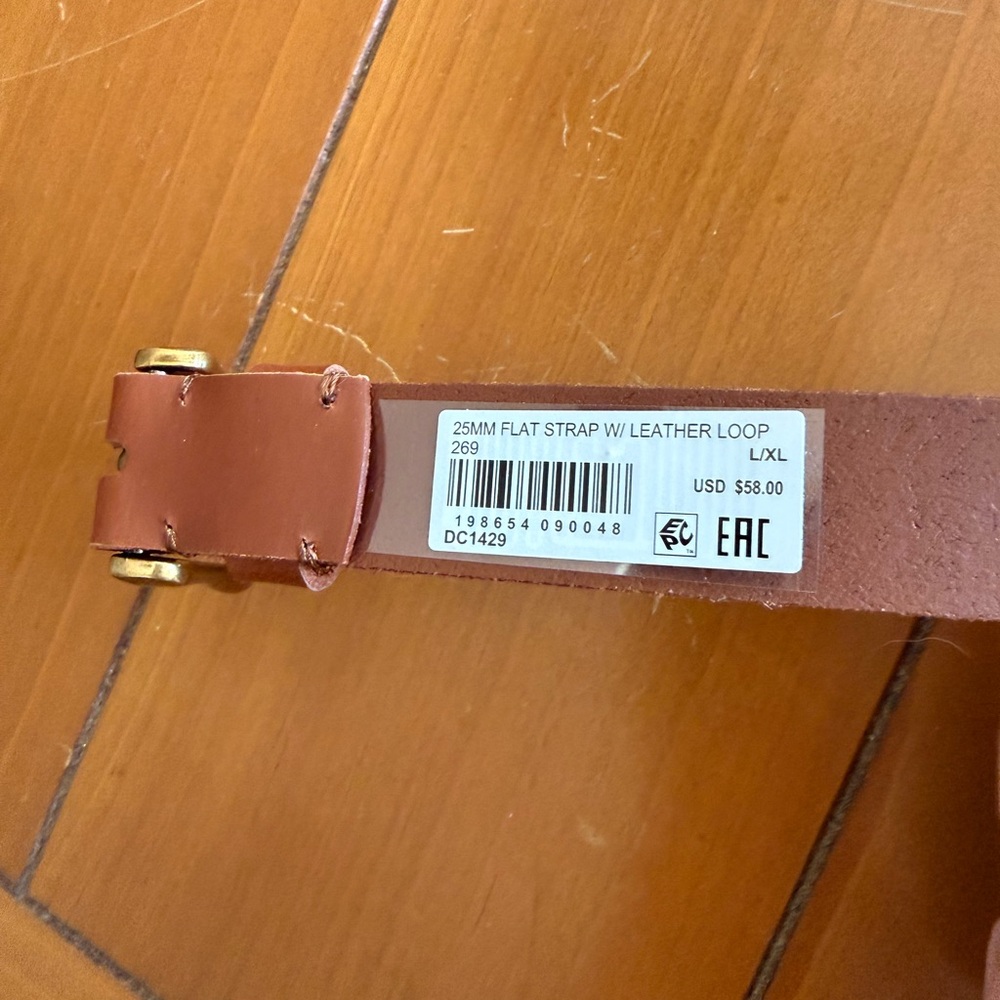 FRYE AND CO. Tan Leather Strap with Gold Buckle